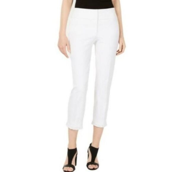 Alfani White Slim Leg‎ Tummy Control Pants Size 14 - Picture 1 of 14